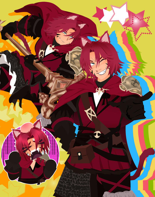 Katamari Inspired Lineless Commission July 2024